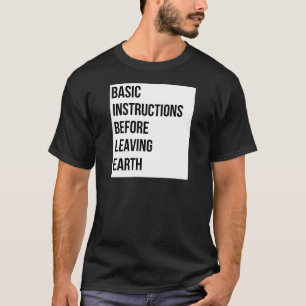 聖書: 地球を残す前の基本的な指示 Tシャツ