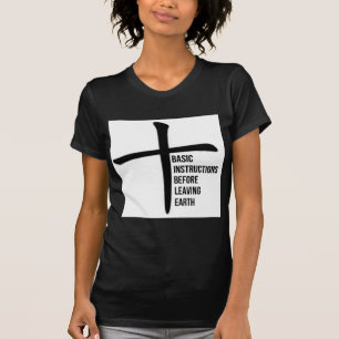 聖書: 地球を残す前の基本的な指示 Tシャツ