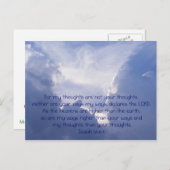 聖書、天使のイメージ、 イザヤ 55:8,9、 ポストカード (正面/裏面)