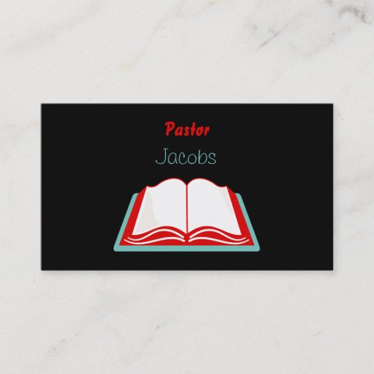 聖書、牧師、Jacobs 名刺 (正面)