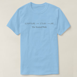 聖書→物語→人生 - ブラウン文字 Tシャツ