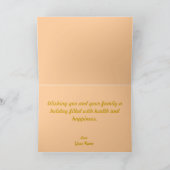 聖書、蝋燭およびヒイラギ- シーズンカード (内部)