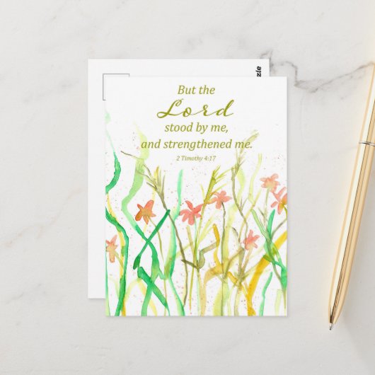 聖書 2 ティモテ 野の花束 ポストカード (正面/裏面インサイチュ)