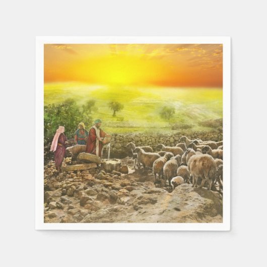 聖書 – Psalm 23 - My cup runnth over 1920 スタンダードカクテルナプキン (正面)