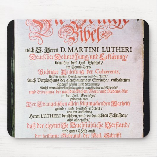 聖書、Vol. I. 1681年 マウスパッド (正面)