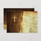 聖書RSVPおよび入場の選択 出欠カード (正面/裏面)