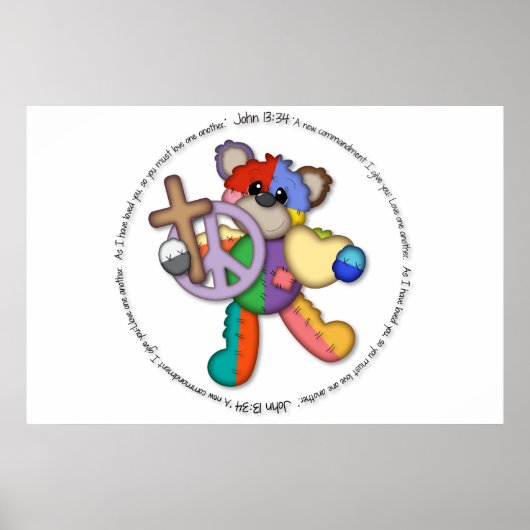 聖書Verse John 13 "Love One Another"のポスター ポスター (正面)