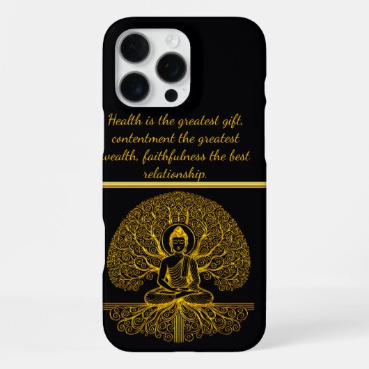 聖木の下の仏陀 iPhoneケース (裏面)