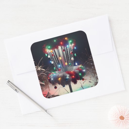 聖杯すてきを持てクリスマスユーモア スクエアシール (封筒)