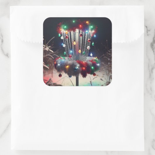 聖杯すてきを持てクリスマスユーモア スクエアシール (バッグ)