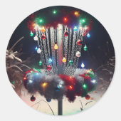 聖杯すてきを持てクリスマスユーモア ラウンドシール (正面)