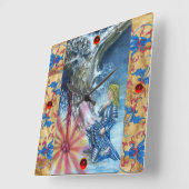 聖杯の知覚と視覚 スクエア壁時計 (傾斜)