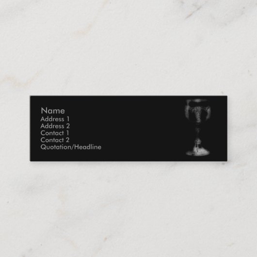 聖杯ビジネスカード スキニー名刺 (正面)