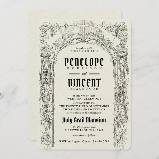 聖杯結婚の 招待状 (正面/裏面)