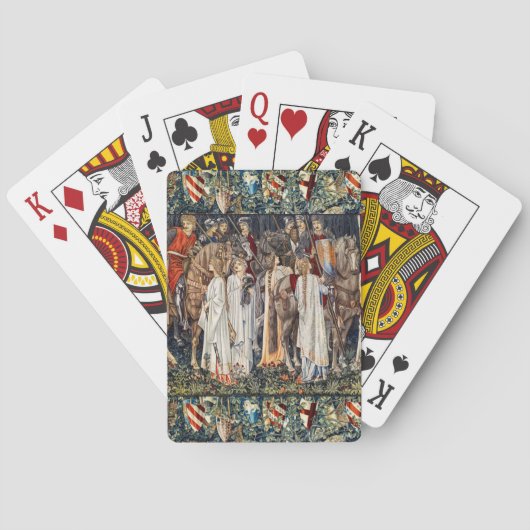 聖杯、武装、騎士の出発の探求 トランプ (裏面)