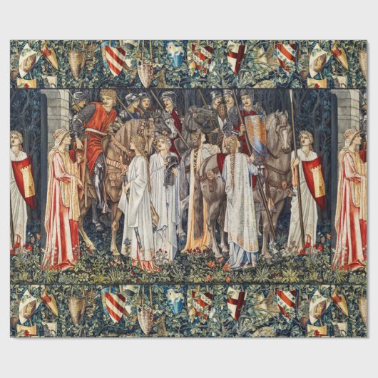 聖杯、武装、騎士の出発の探求 ラッピングペーパー (フラット)