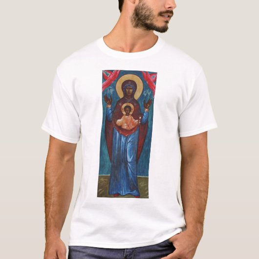 聖標の御母永遠の光 アートプリント Tシャツ (正面)