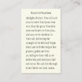 聖歌のための宗教カトリック祈りの言葉神聖なカード 名刺 (裏面)