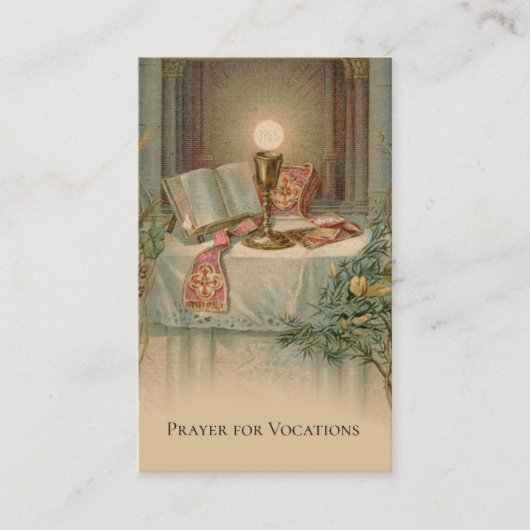 聖歌のための宗教カトリック祈りの言葉神聖なカード 名刺 (正面)