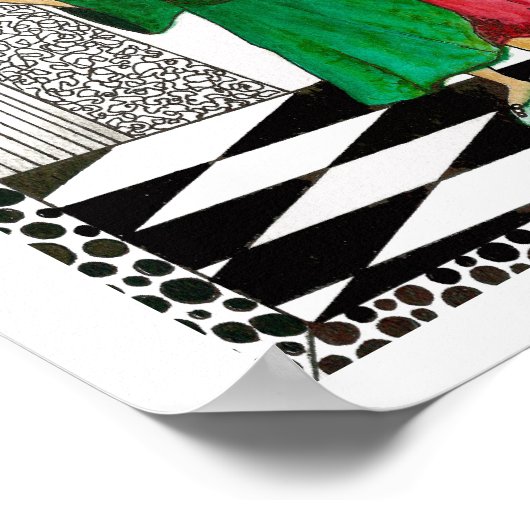 聖歌教会の女性 ポスター (角)