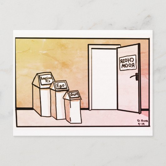 聖歌隊のはがき ポストカード (正面)