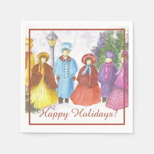 聖歌隊のクリスマスパーティー スタンダードカクテルナプキン (正面)