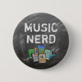 聖歌隊のユーモアのギフト – 音楽おたく- 缶バッジ (正面)