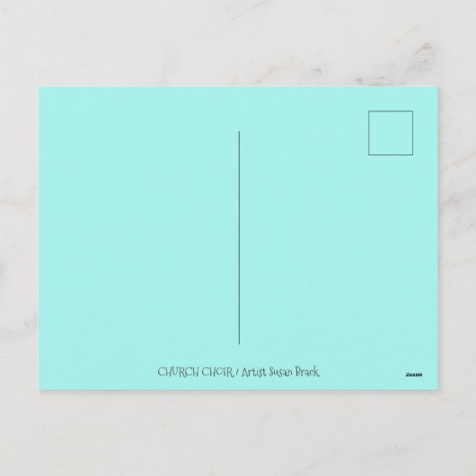 聖歌隊の猫とマウスがクリスマスキャロルを歌う シーズンポストカード (裏面)