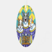 聖歌隊の猫とマウスがクリスマスキャロルを歌う メタルオーナメント (正面左)