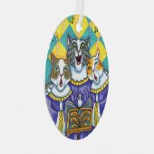 聖歌隊の猫とマウスがクリスマスキャロルを歌う メタルオーナメント (正面右)