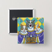 聖歌隊の猫とマウスがクリスマスキャロルを歌う 缶バッジ (正面&裏面)