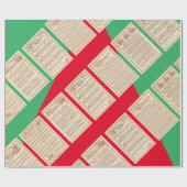 聖歌隊の賛美ヴィンテージ広場クリスマス ラッピングペーパー (フラット)