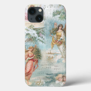 聖歌隊ビンテージクリスマスウィンターエンジェルコラージュ iPhone 13ケース