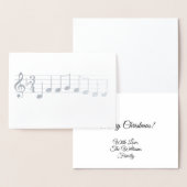 聖歌隊楽しいクリスマスの音楽の音符を 箔カード (ディスプレー)