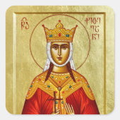 聖殉教素晴らし女王ケテヴァン正教会のアイコン スクエアシール (正面)