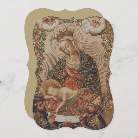 聖母がキリストの幼児を崇めるクリスマス (正面/裏面)