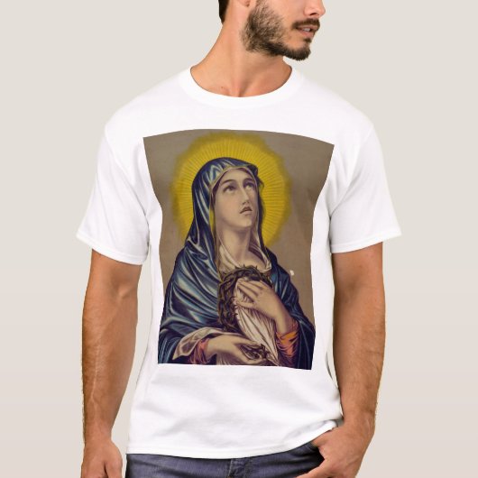 聖母の嘆き スタバト・マーテル 信心芸術 Tシャツ (正面)