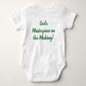 聖母パーソナライズされた教 ベビーボディスーツ (裏面)