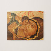 聖母マリアおよびベビーイエス・キリストの正統アイコン ジグソーパズル (横)