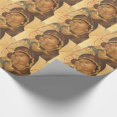 聖母マリアおよびベビーイエス・キリストの正統アイコン ラッピングペーパー (角)