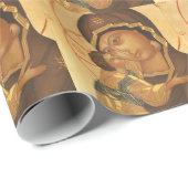 聖母マリアおよびベビーイエス・キリストの正統アイコン ラッピングペーパー (ロールコーナー)