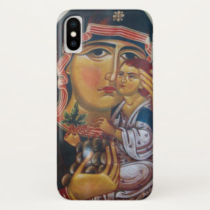 聖母マリアとイエスのアート iPhone X ケース
