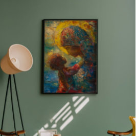 聖母マリアとイエスの表現主義 フォトプリント           