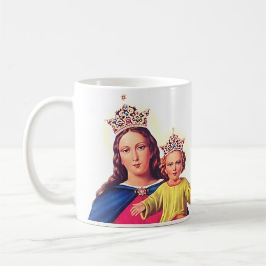 聖母マリアとイエス コーヒーマグカップ (左)