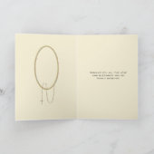 聖母マリアとイエス 宗教的 ヴィンテージ ローズ カード (内部)