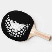 聖母マリアとバラ – 白黒 –  卓球ラケット (横)