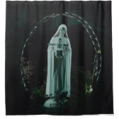 聖母マリアとベビー・イエス・クリスチャン シャワーカーテン (正面)