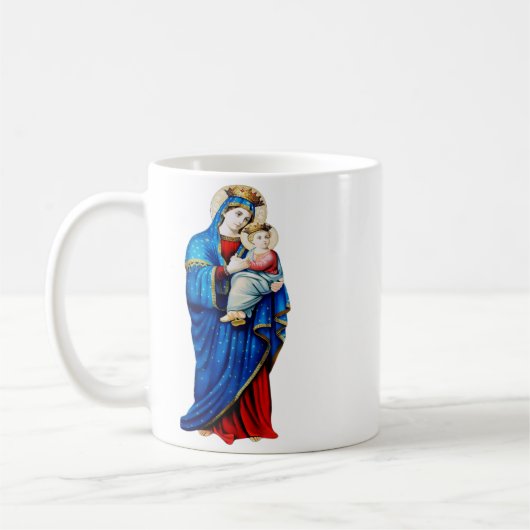 聖母マリアと幼児イエス コーヒーマグカップ (左)