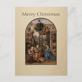 聖母マリアと幼子イエスのクリスマスグリーティング ポストカード