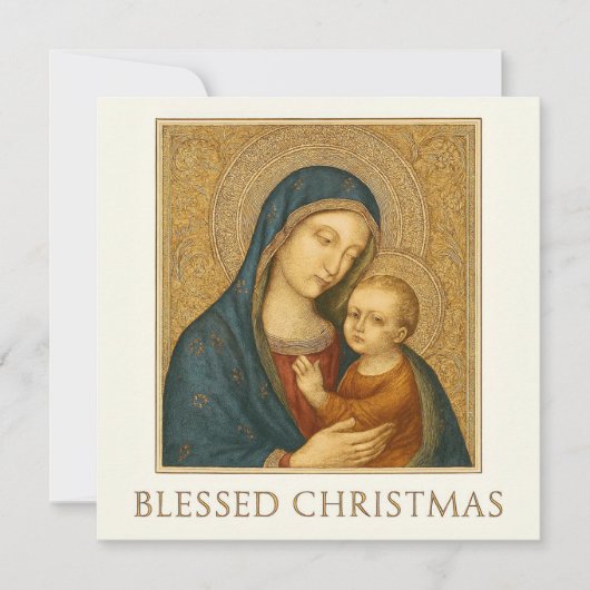 聖母マリアと幼子イエスのクリスマス カード (正面)